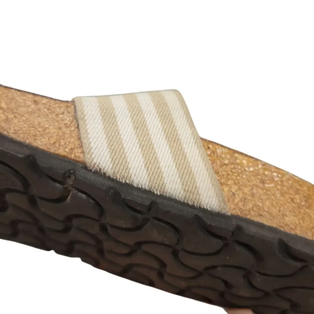 Birkenstock Birkies Womens Curacao Stripe Stretch Straps Sandal Slides 40
